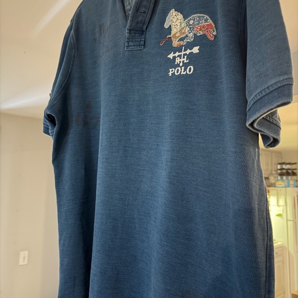 Polo by Ralph Lauren Classic Blue Denim Polo Shirt - Picture 3 of 8